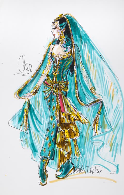 Cher. Illustration by Bob Mackie