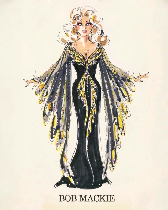 Dolly Parton. Illustration by Bob Mackie